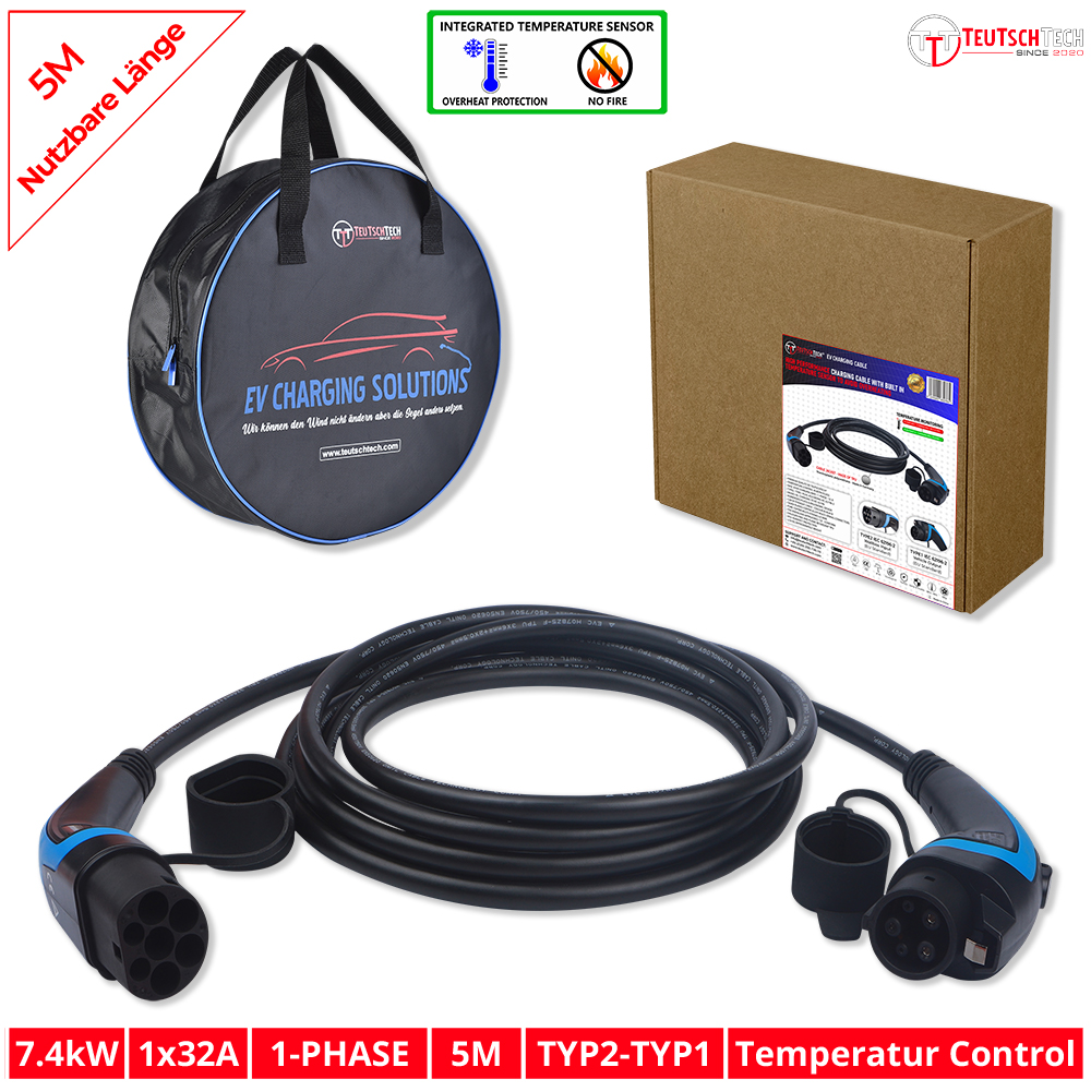 Typ 2 EV Kofferraum Kabel-Tasche selbsthaftend für Elektroauto, E-Auto Ladekabel  Tasche, E-Auto Kabeltasche : : Auto & Motorrad