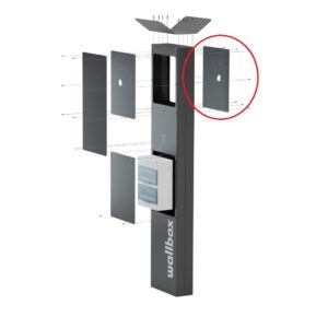 Wallbox-Ladeadapterplatte für 2. Wallbox passend auf Eiffel Pedestal