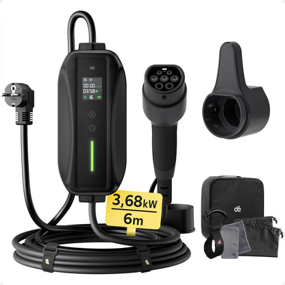 dé Ladekabel Typ 2 Schuko 3,68kW