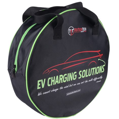 EV Ladekabeltasche rund in grün mit YKK Reißverschluss