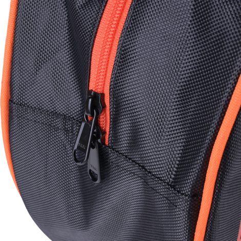 Aufbewahrungstasche-rund-für-Ladekabel,-Caravan,-Wohnmobil,-Wohnwagen-Zubehör,-orange,-Nahaufnahme-Reißverschluss